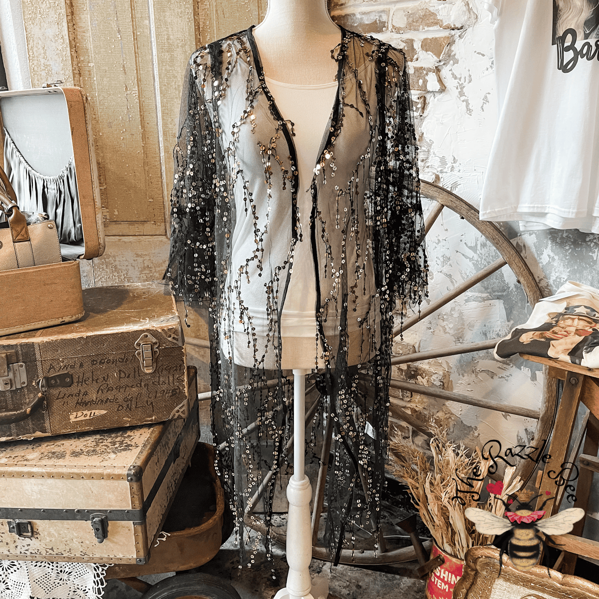 Black Sequined Duster