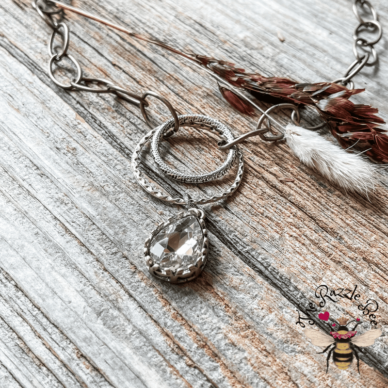 Rhinestone Rings Necklace