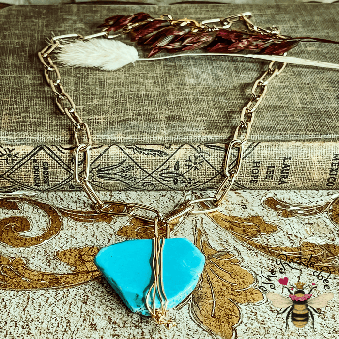 Turquoise Chain Link Necklace