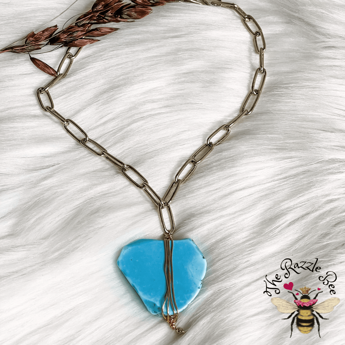 Turquoise Chain Link Necklace